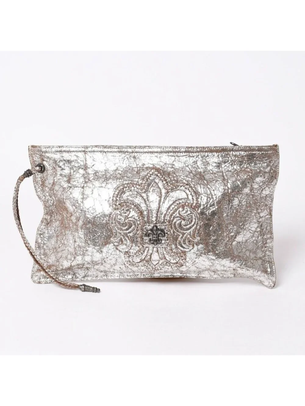 Chrome Hearts BS Flare Clutch Flat 925 Sterling Silver Metallic